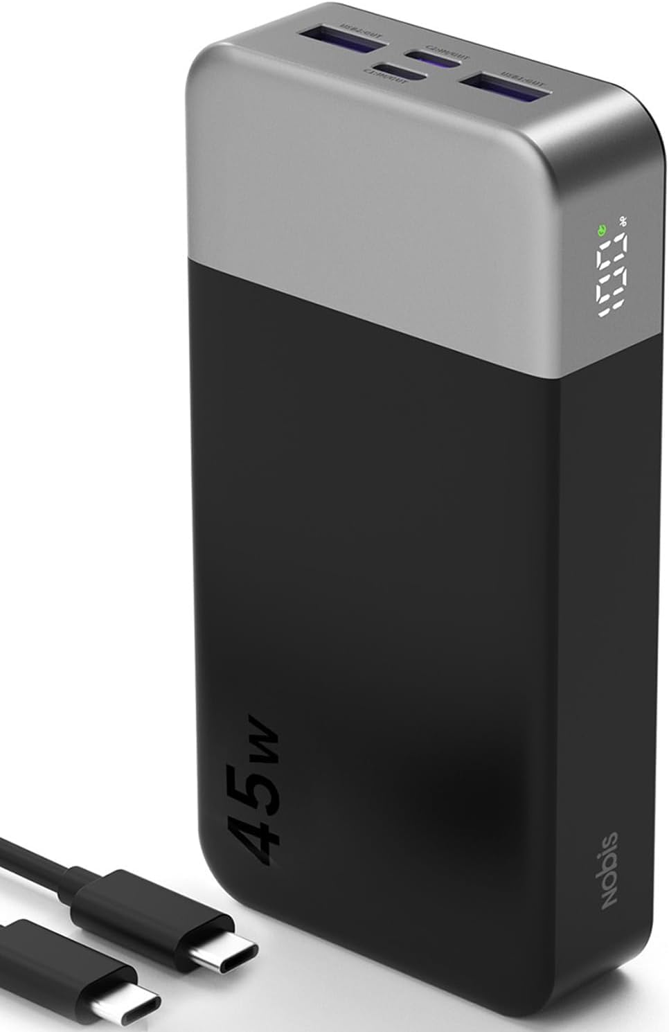 NOBIS Cargador portátil, cargador de batería de 20000 mAh y 45 W, c...