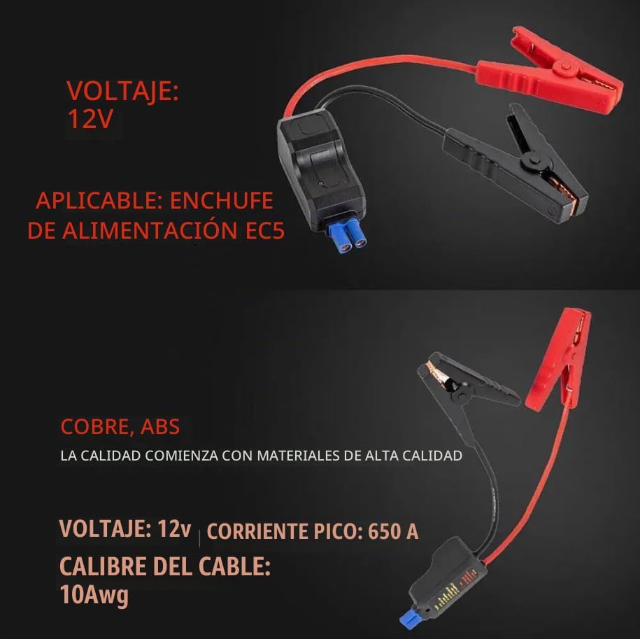 EC5 - Cables de repuesto de arranque resistentes con abrazaderas de...