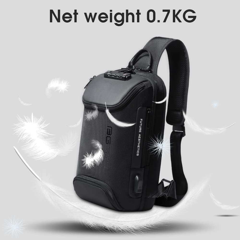 BANGE Mochila antirrobo con cerradura, bandolera para hombre, mochi...