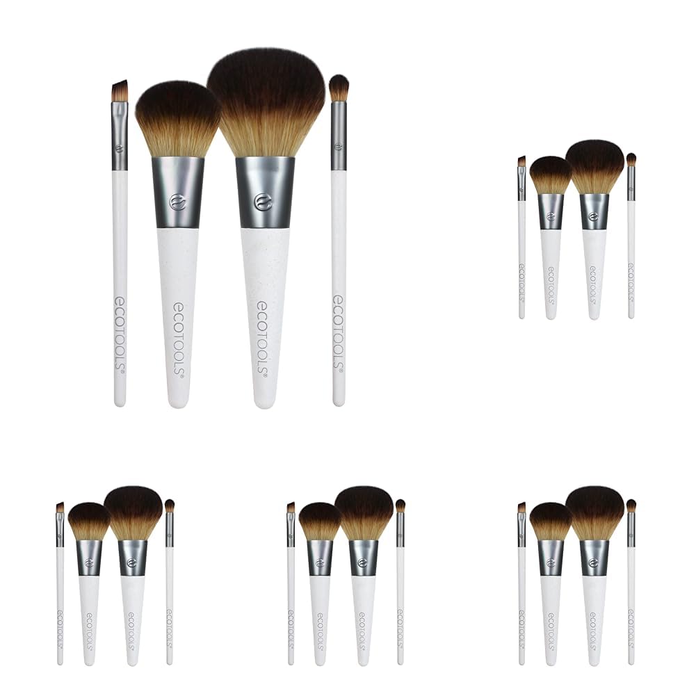 EcoTools Kit de brochas de maquillaje para llevar, juego de brochas...