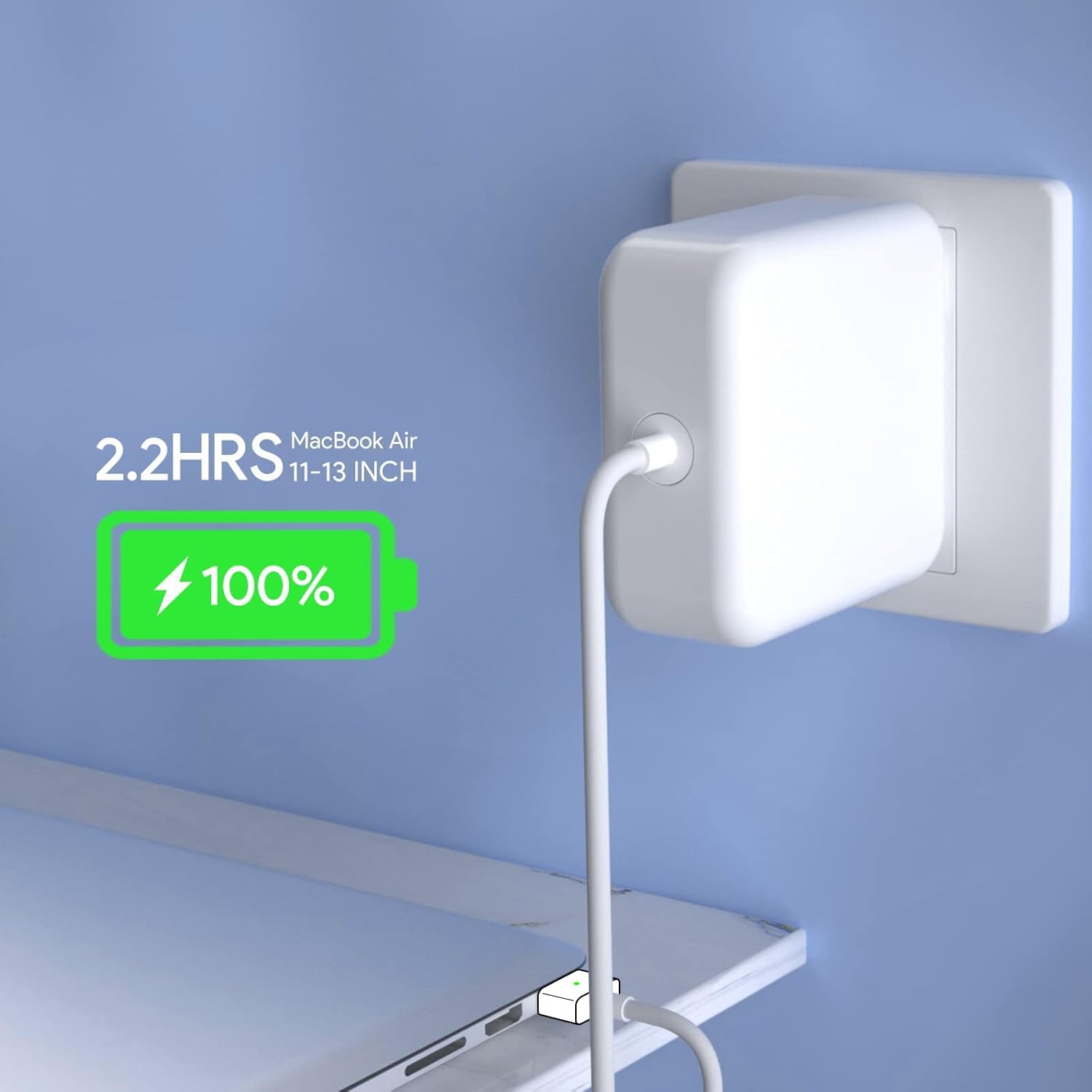 Cargador para Mac Book Air, 45 W Adaptador de corriente Magnético M...