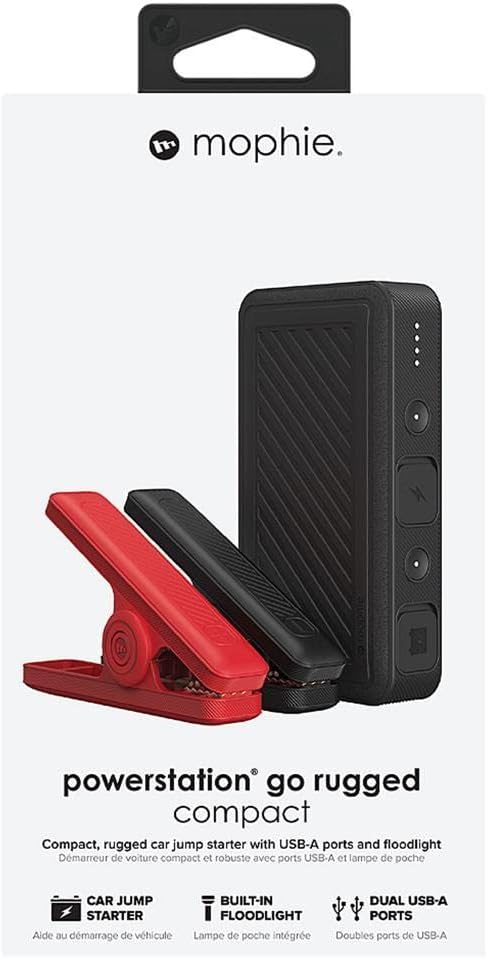 Mophie Powerstation Go - Arrancador de coche compacto resistente co...