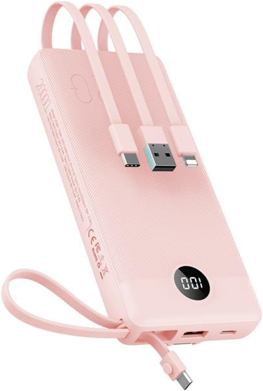 VEEKTOMX Cargador Portátil con Cables Integrados, Banco de Energía...