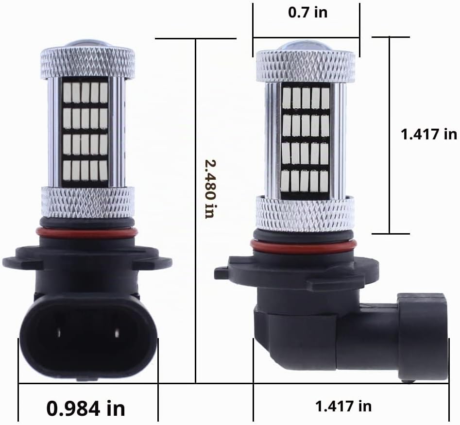 GLOFE Bombillas LED de alta potencia 92smd verdes 9005 9006 9145 91...