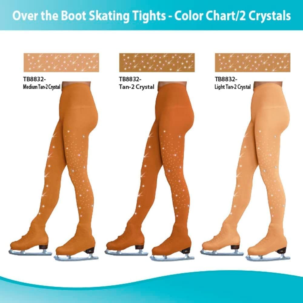 ChloeNoel Patinaje Artístico Bronceado Sobre Las Medias de Bota TB8832
