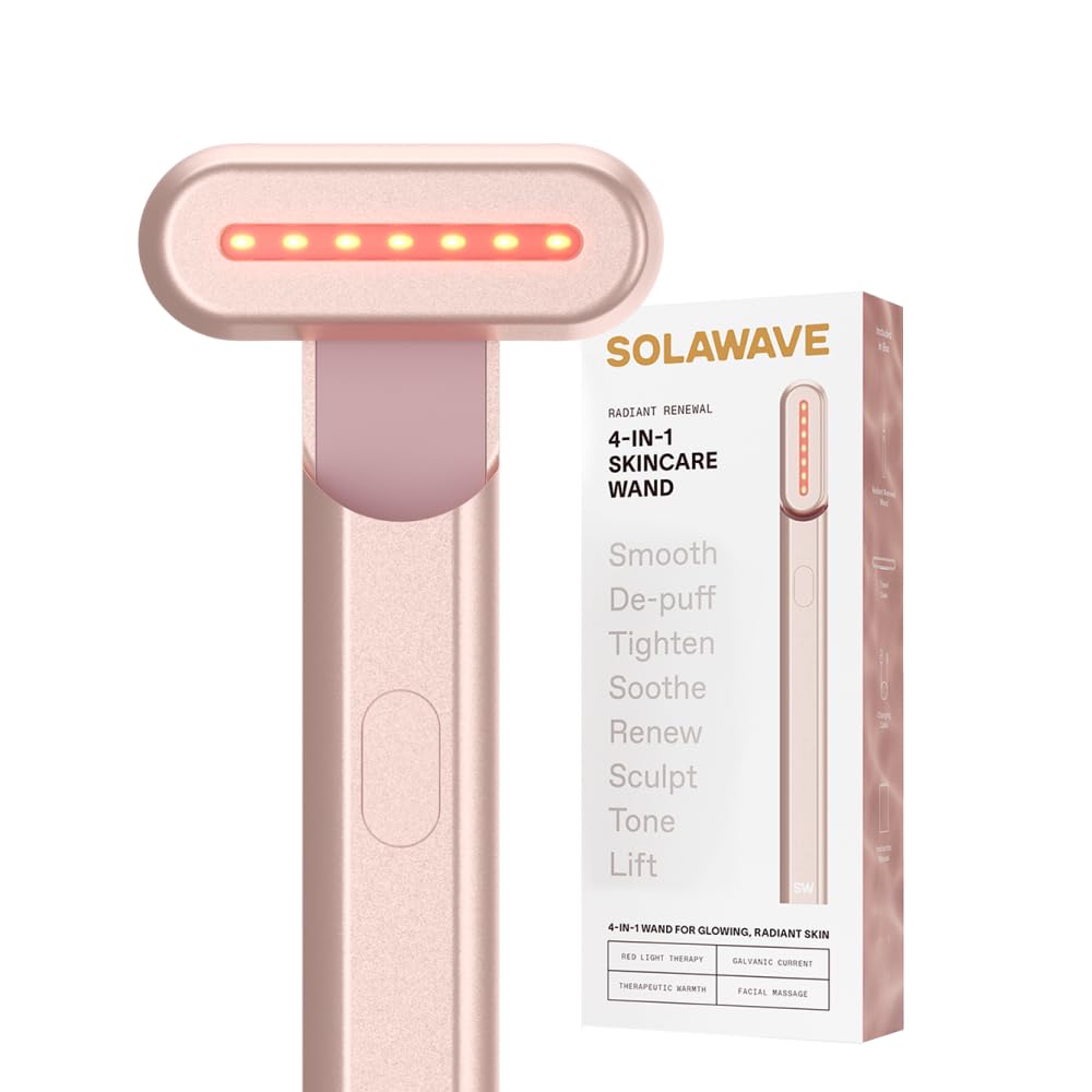 Solawave Varita de Terapia de Luz Roja 4 en 1 para Cara y Cuello |...