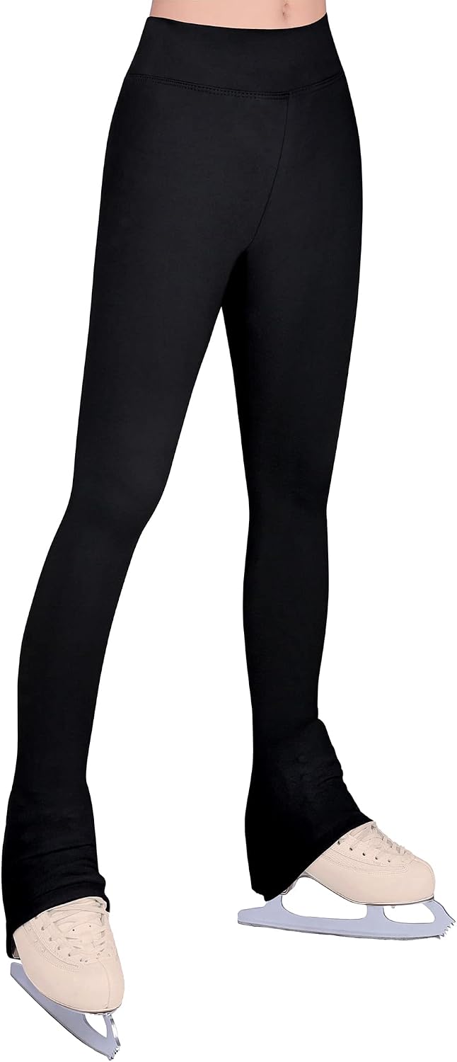 Nymphperi Pantalones de patinaje sobre hielo para niñas, leggings d...