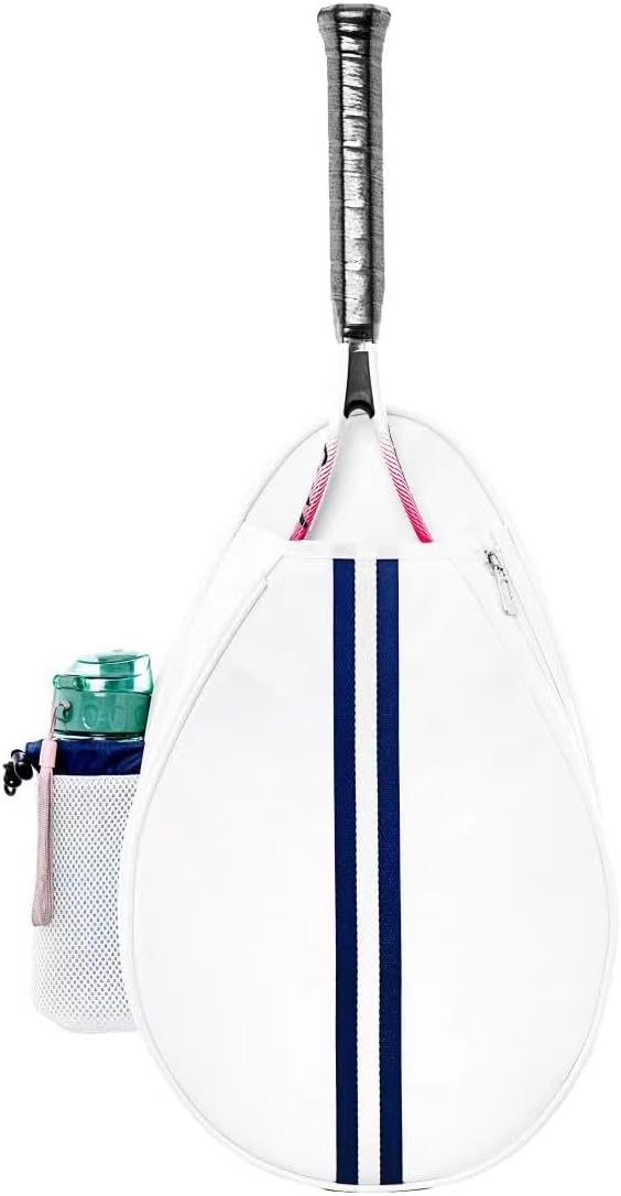 Uriyesobida Mochila de Tenis Cruzada de un Hombro de PU Blanco para...