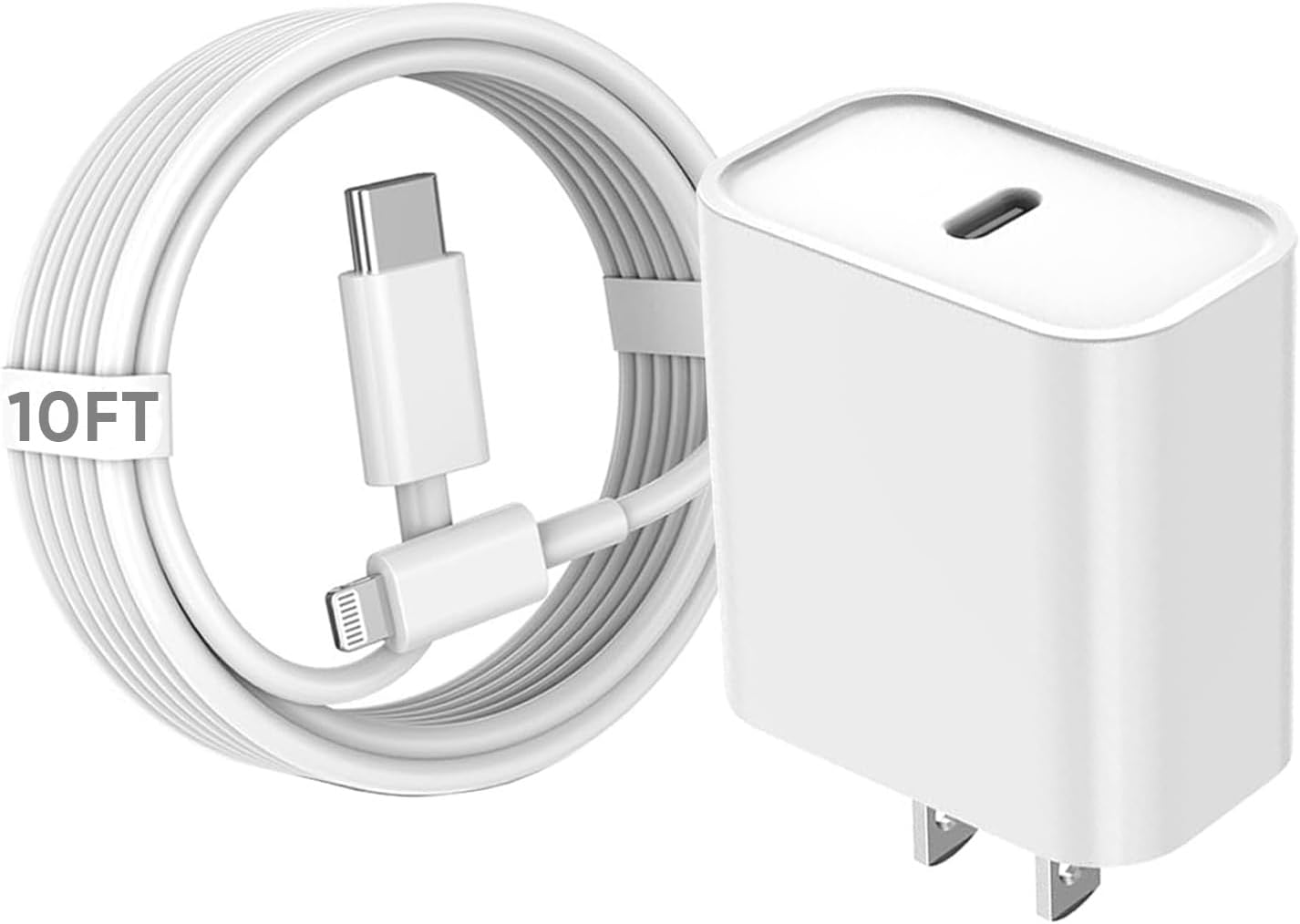 Cargador rápido para iPhone de 10 pies, [certificado MFi de Apple]...