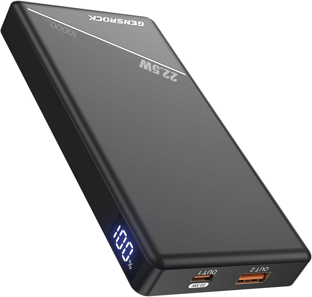GENSROCK Cargador portátil de 5 V, 2 A\/3 A, banco de energía de 10...