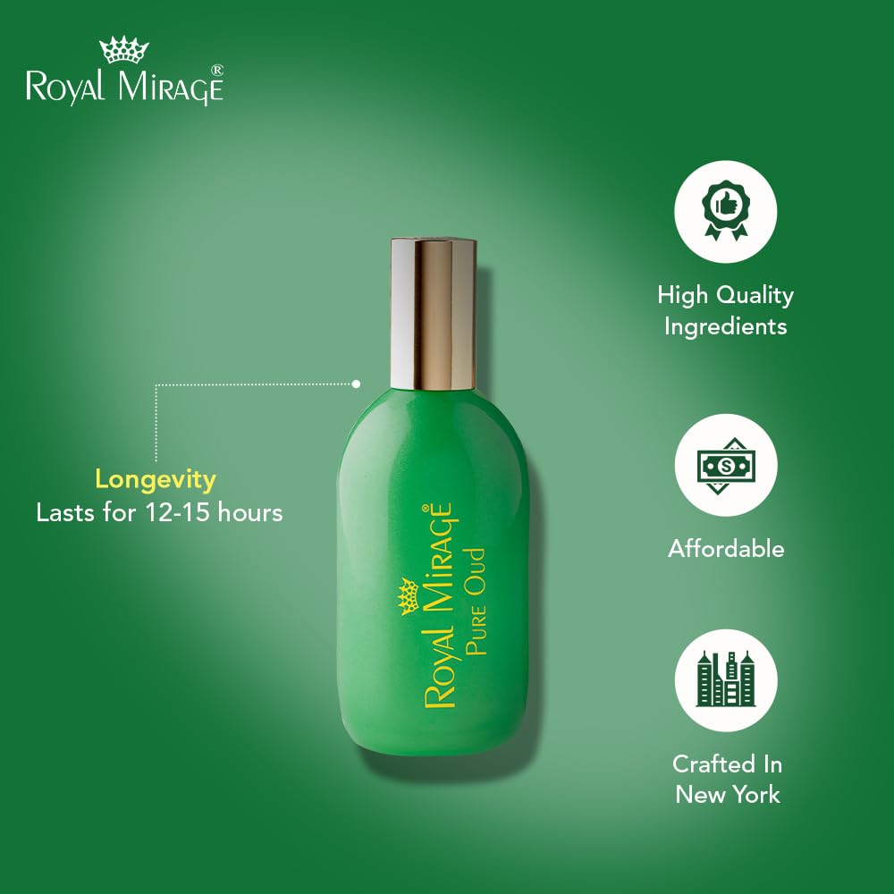 Royal Mirage Pure Oud Eau de Cologne - Spray de Fragancia Premium d...