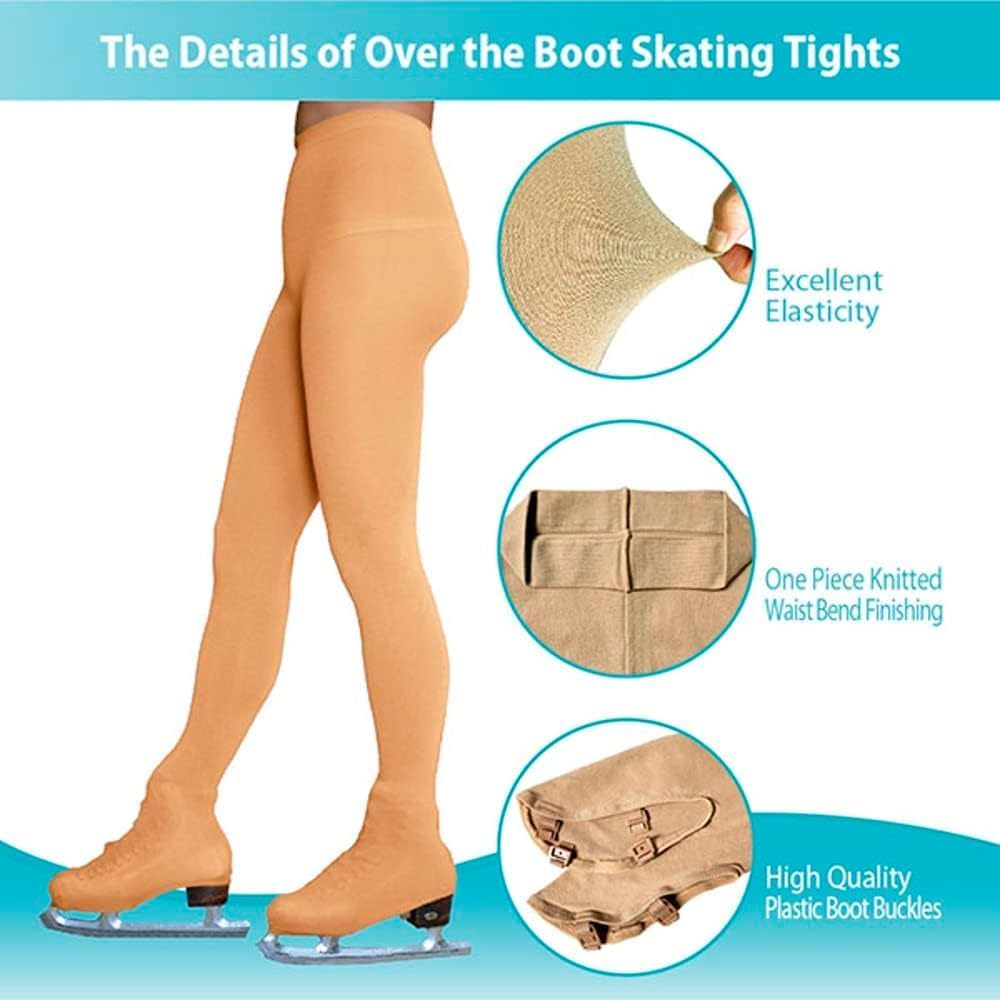 ChloeNoel Patinaje Artístico Bronceado Sobre Las Medias de Bota TB8832