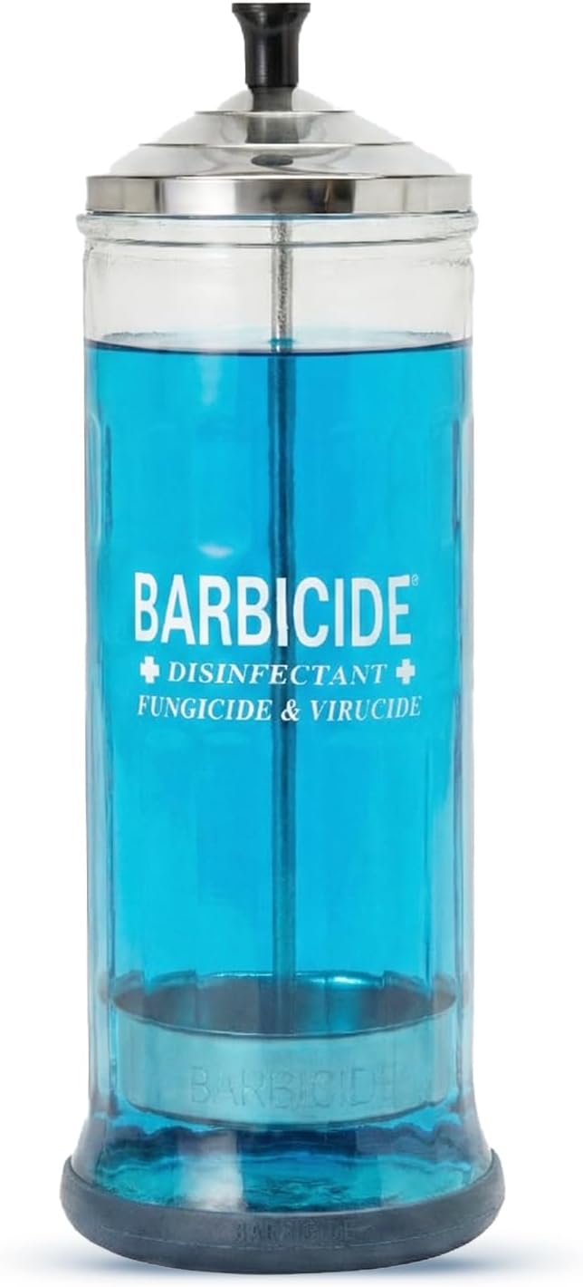 Jarro de desinfección Barbicide, ideal para salones y peluquerías