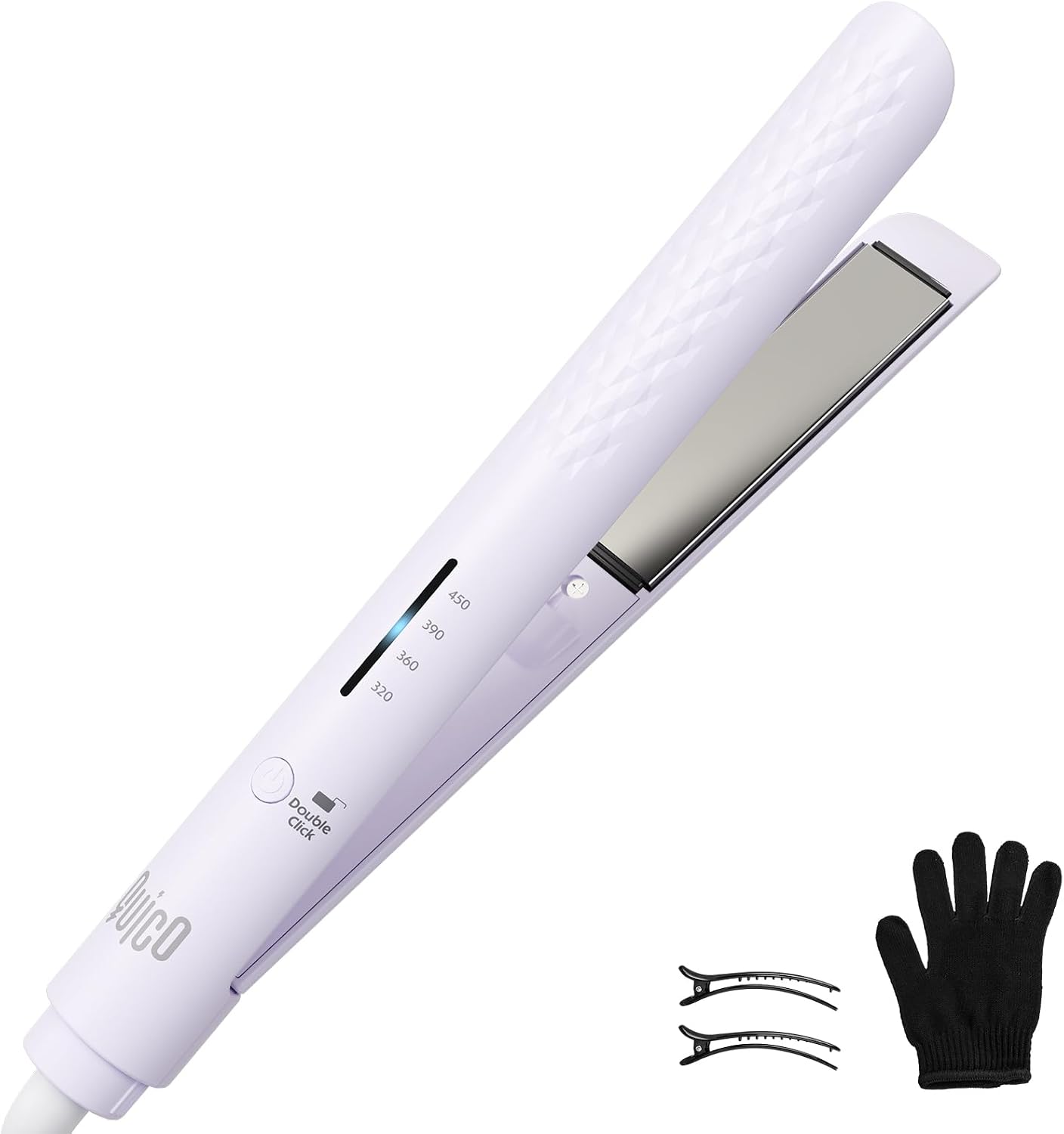 Quico Plancha para el cabello, alisadora de cabello de viaje global...