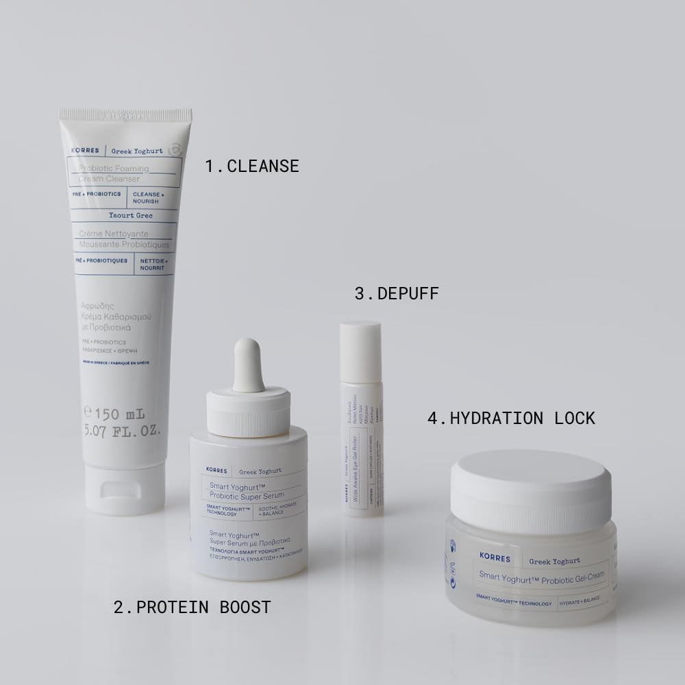 KORRES Kit facial de proteínas, ritual de 4 pasos con limpiador esp...