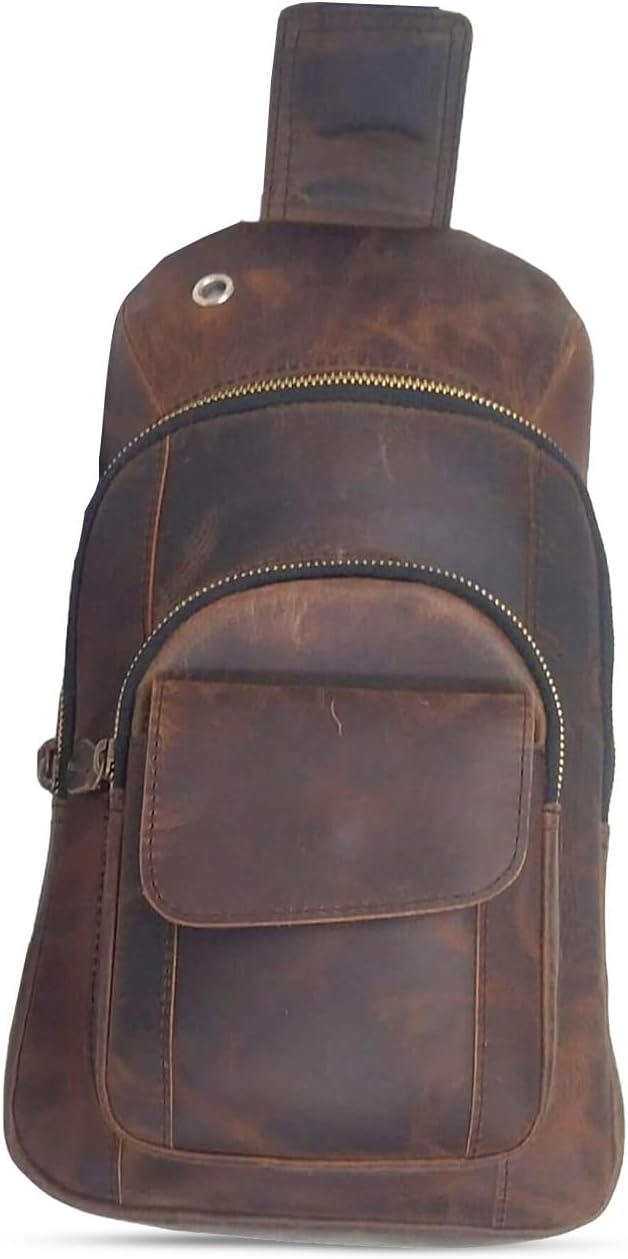 The Tannery Mochila de cuero de búfalo hecha a mano multiusos para...
