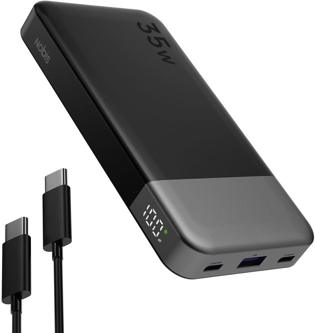 NOBIS Cargador portátil, cargador de batería de 10000 mAh de carga...