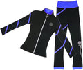 LIUHUO Pantalones de chaqueta en espiral para patinaje artístico, p...