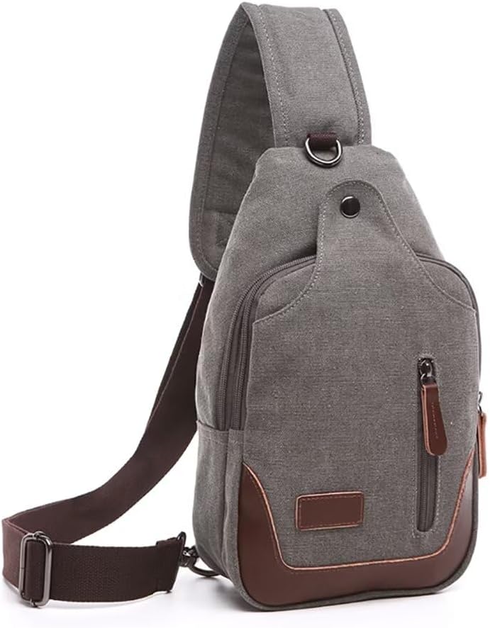 EDIWER Bolso bandolera de lona para hombre, bolso cruzado en el pec...