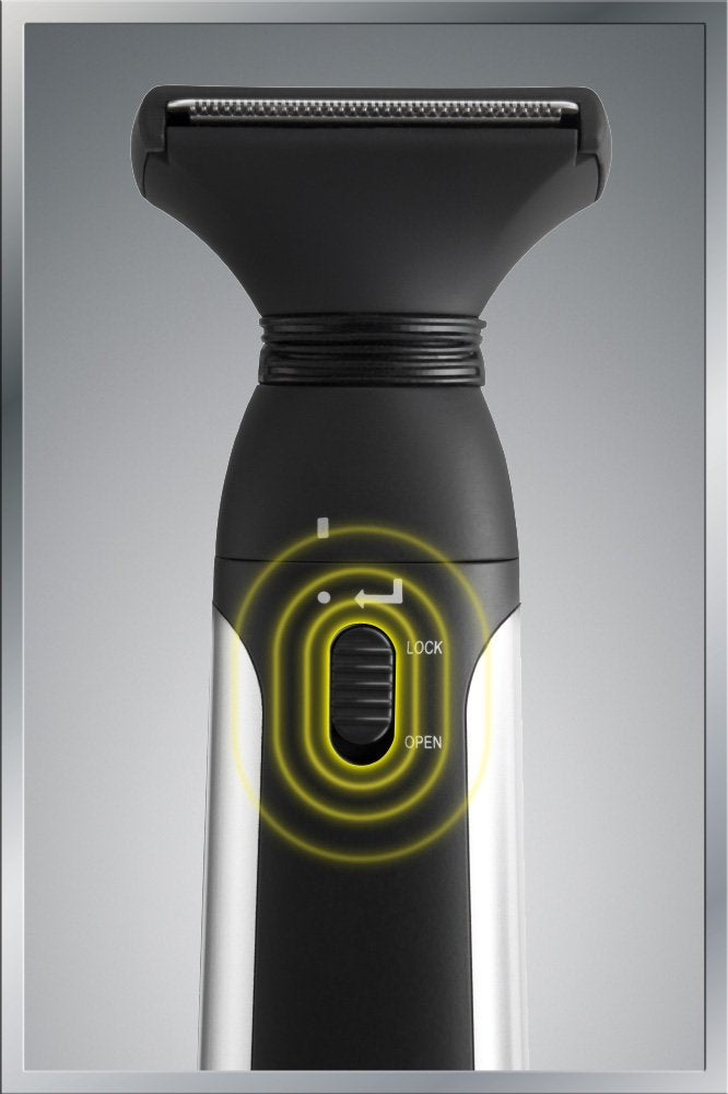 Mangroomer Ultimate Pro Back Shaver con asa 2 cabezas de shock abso...