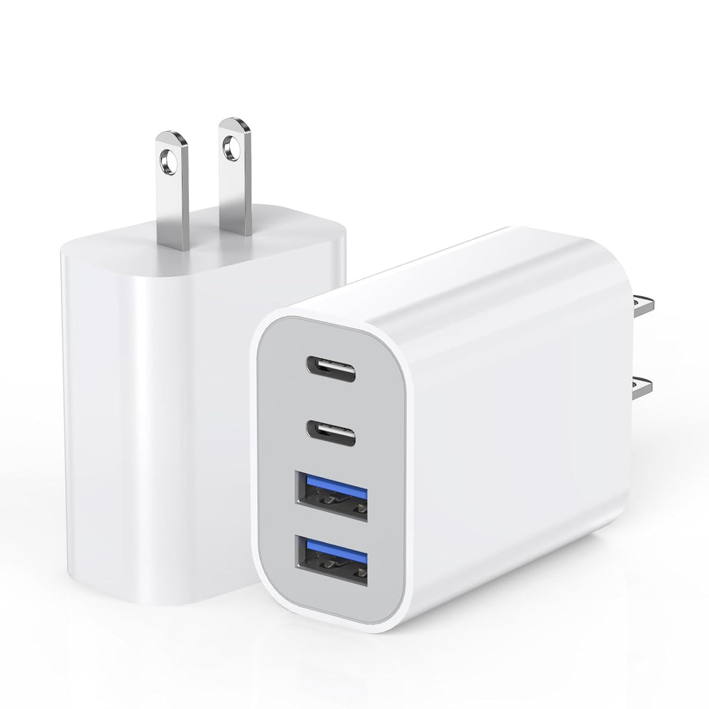 Bloque de carga rápida USB, adaptador de carga de 4 puertos de 40 W...