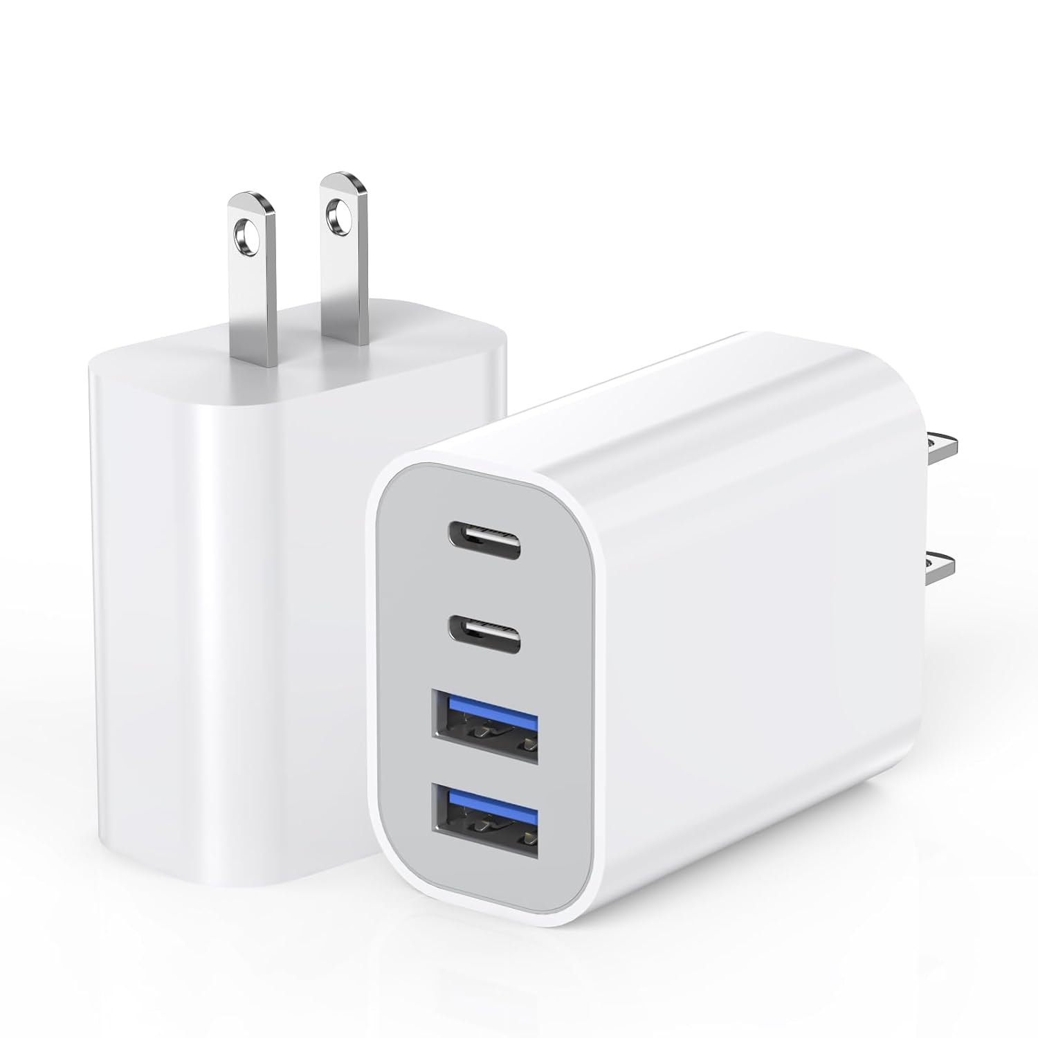 Bloque de carga rápida USB, adaptador de carga de 4 puertos de 40 W...