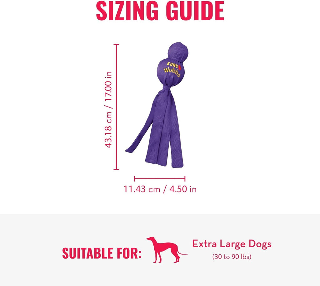 KONG Wubba - Juguete para perros para tirar de la guerra y buscar -...