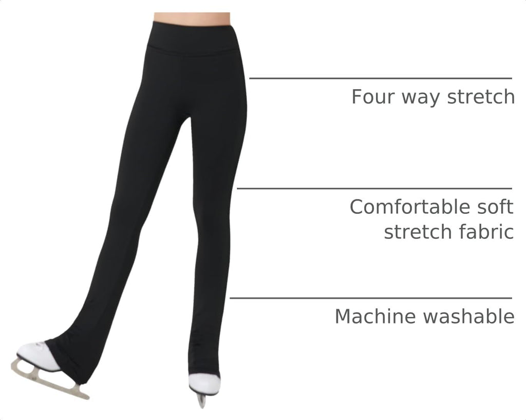 Pantalones de patinaje artístico para niñas, suaves, elásticos, de...