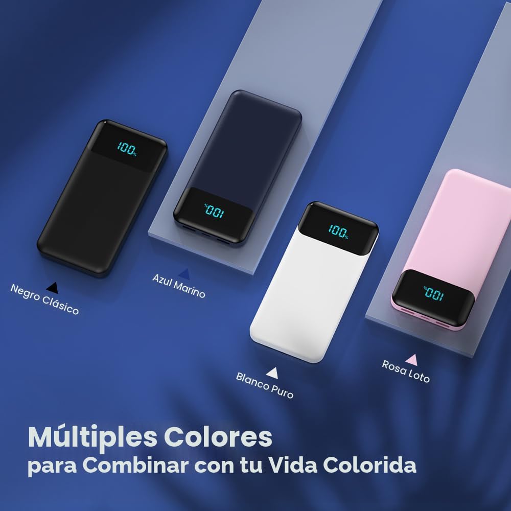 Banco de Energía Cargador Portátil 40800mAh con 3 Cables Integrados...