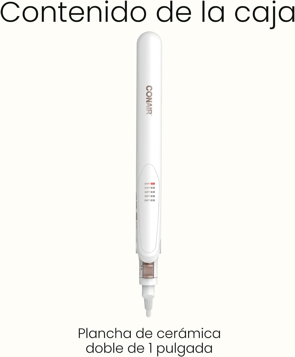 Conair - Plancha de cerámica doble de 1 pulgada, alisador de pelo c...