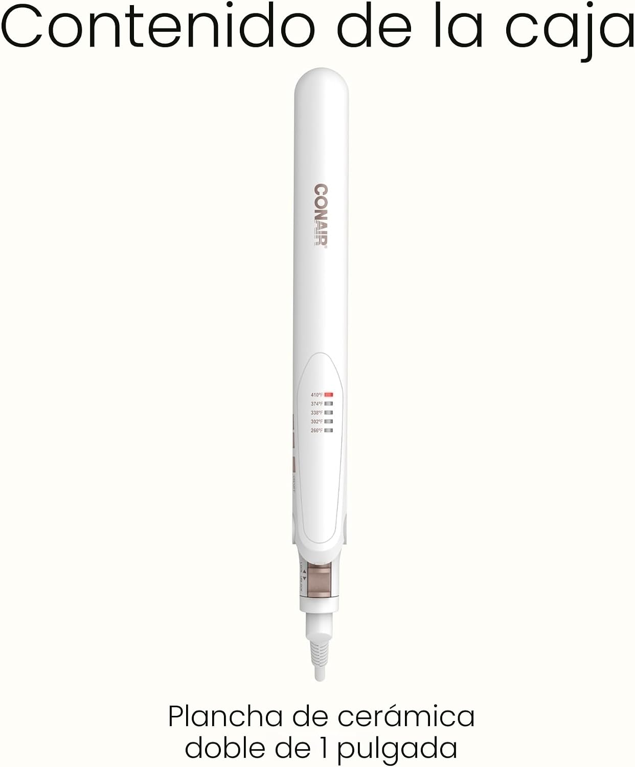 Conair - Plancha de cerámica doble de 1 pulgada, alisador de pelo c...