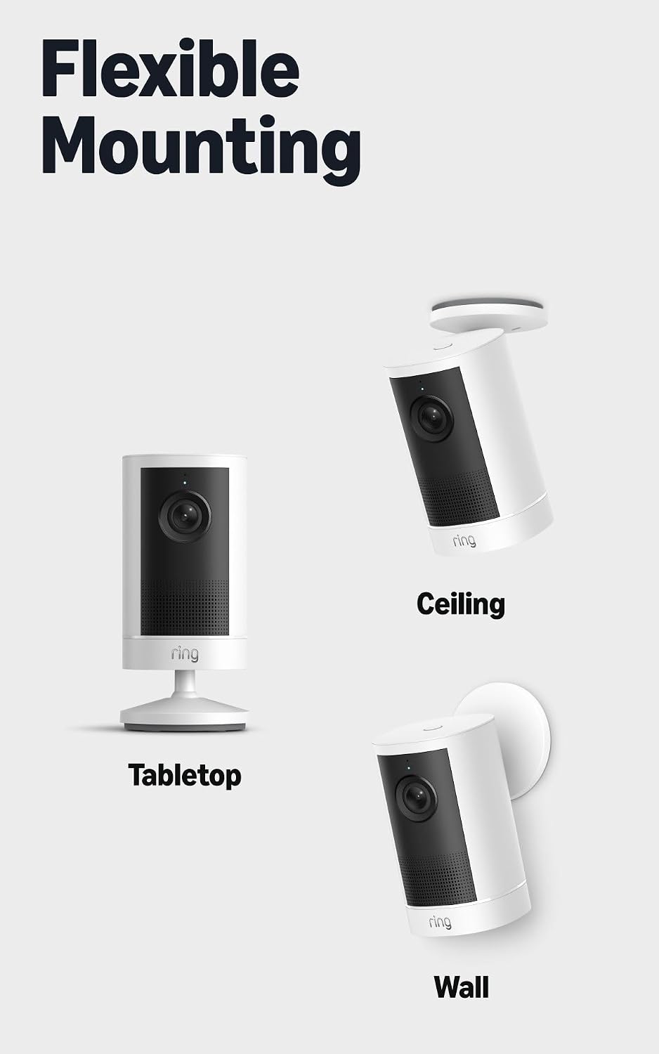 Ring Outdoor Cam 4K Plus (modelo más reciente), con batería, blanca...