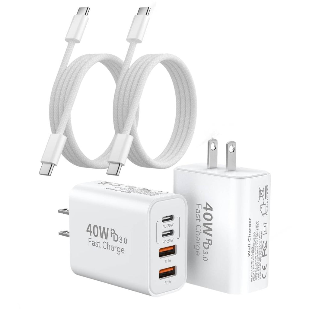 2 unidades de cable trenzado iPhone 17\/16\/15 Pro Max USB C a C, c...