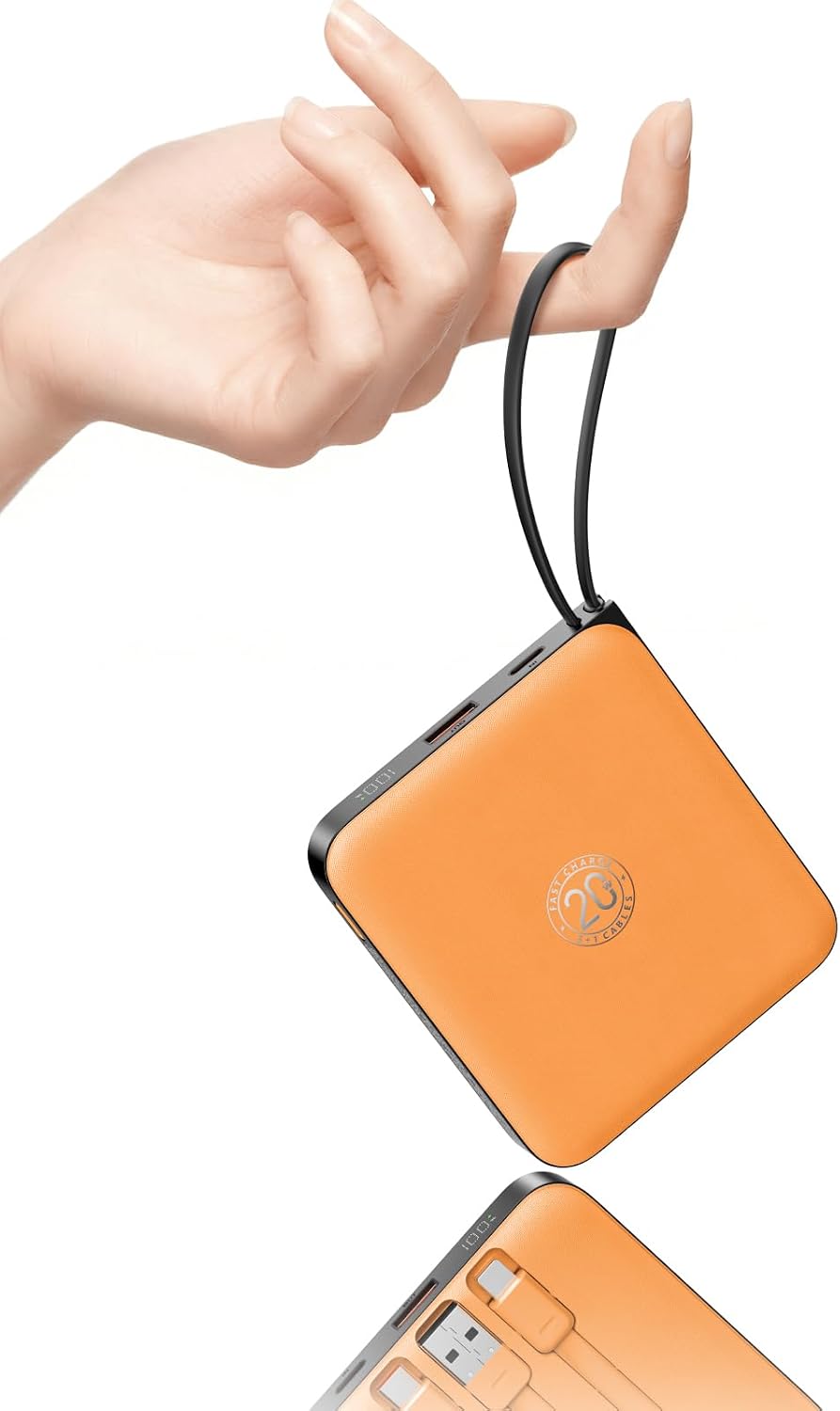 VRURC Cargador portátil USB C para iPhone, banco de energía delgado...