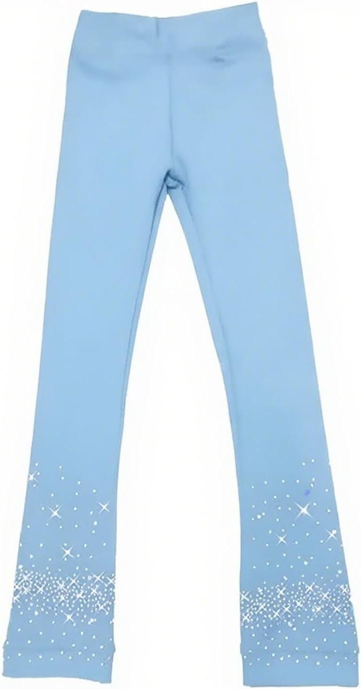 LIUHUO Pantalones de patinaje sobre hielo para niñas, leggings de e...