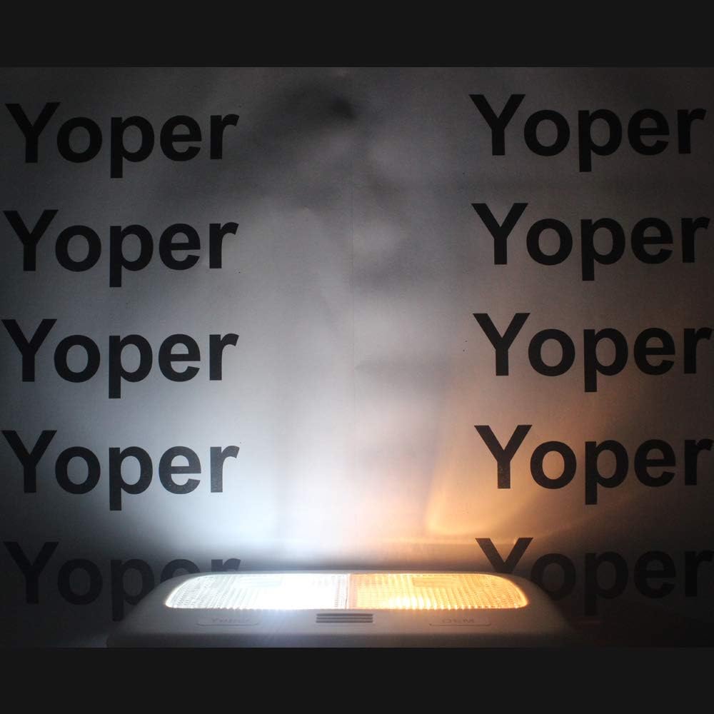 Yoper BA9S 53 57 1895 64111 Bombilla LED para Coche 12V Blanco