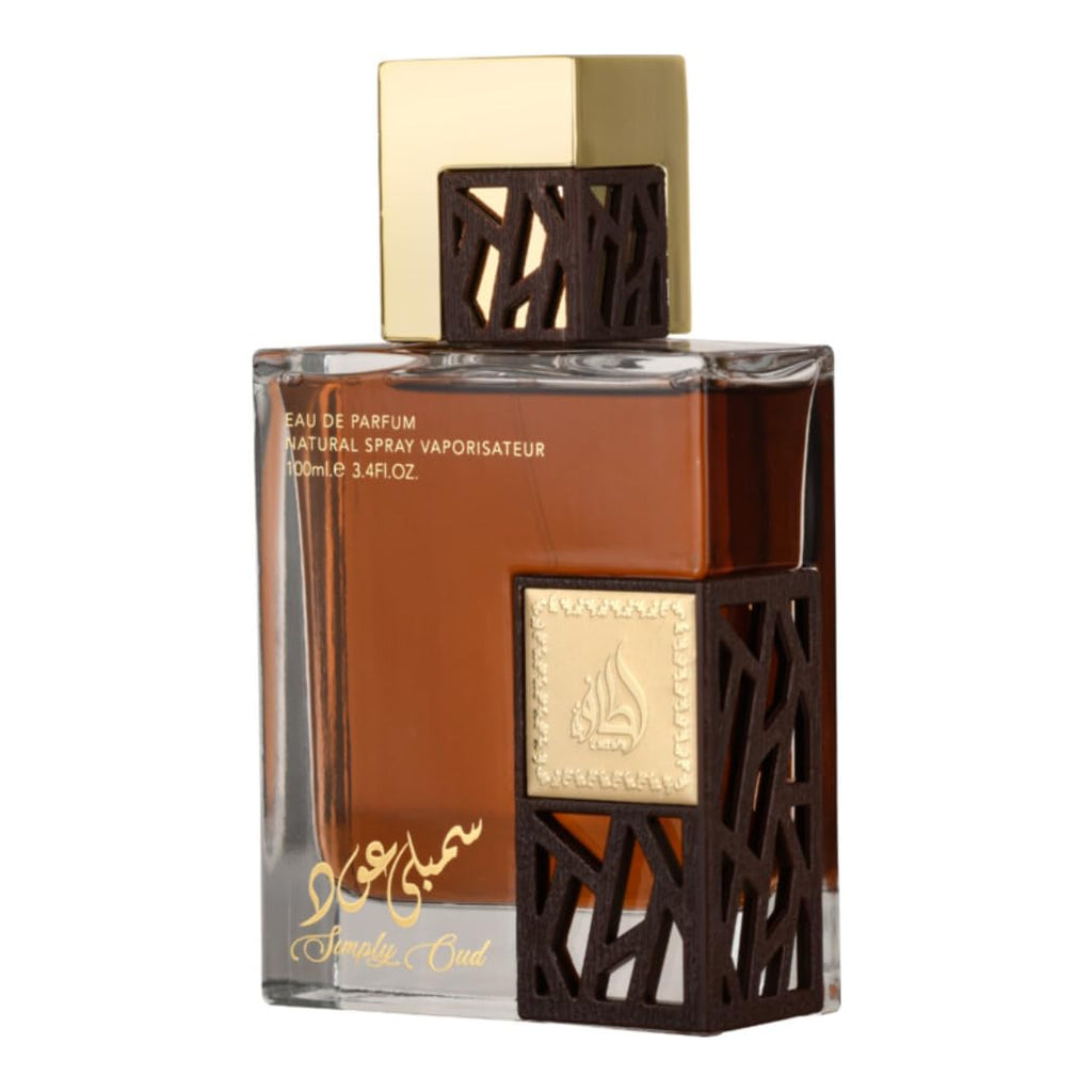 Lattafa Simply Oud Eau de Parfum Spray para hombre, 3.4 onzas
