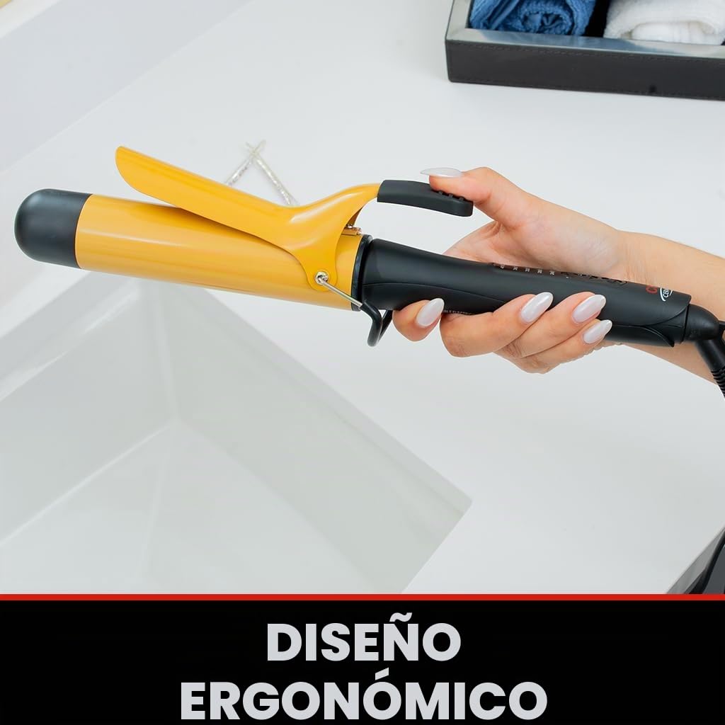 CHI Rizador de cerámica turmalina, rizador de pelo profesional para...