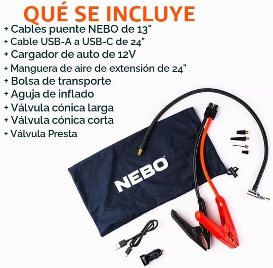 NEBO Assist Air 2000XP Arrancador y Compresor de Aire | Caja de Sum...