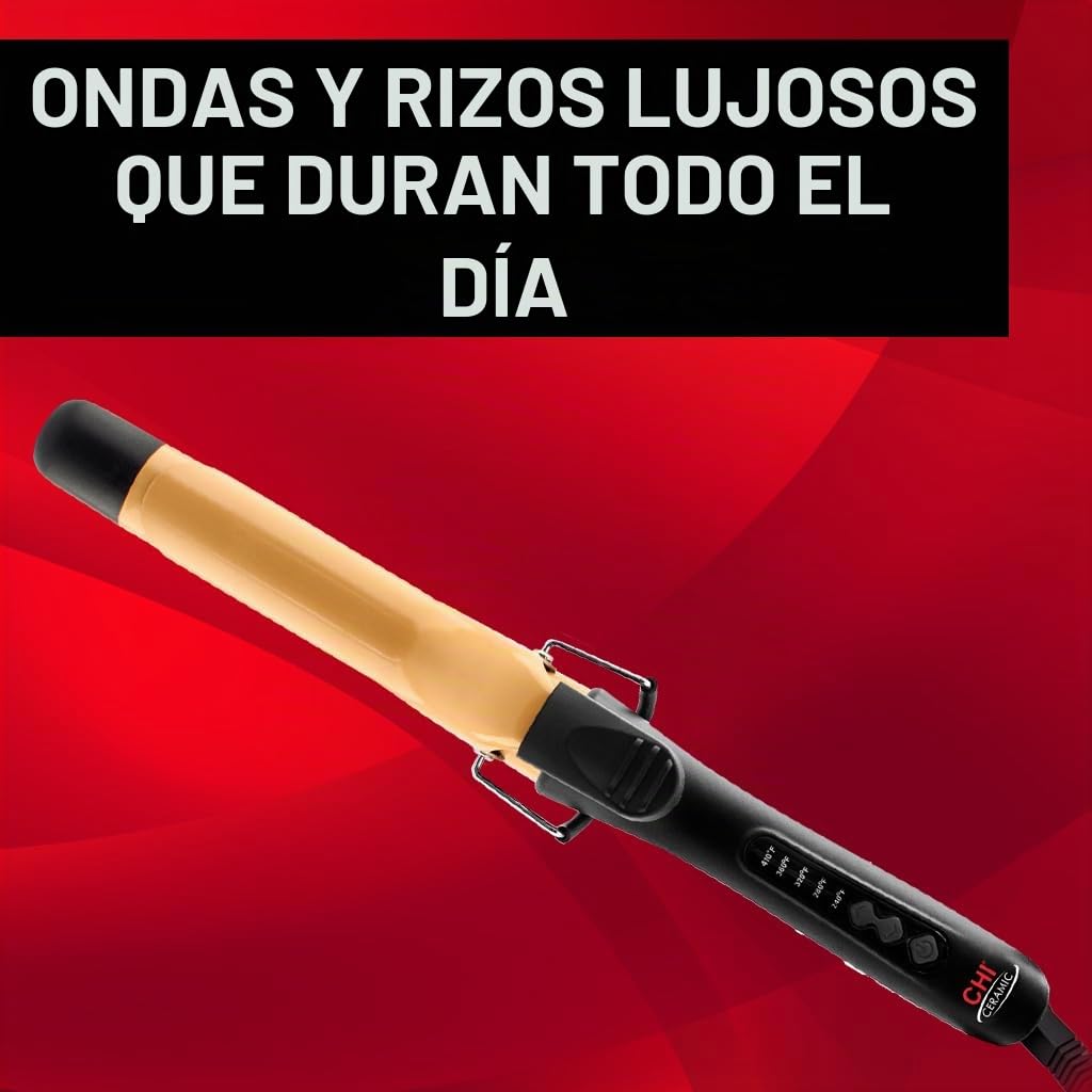 CHI Rizador de cerámica turmalina, rizador de pelo profesional para...