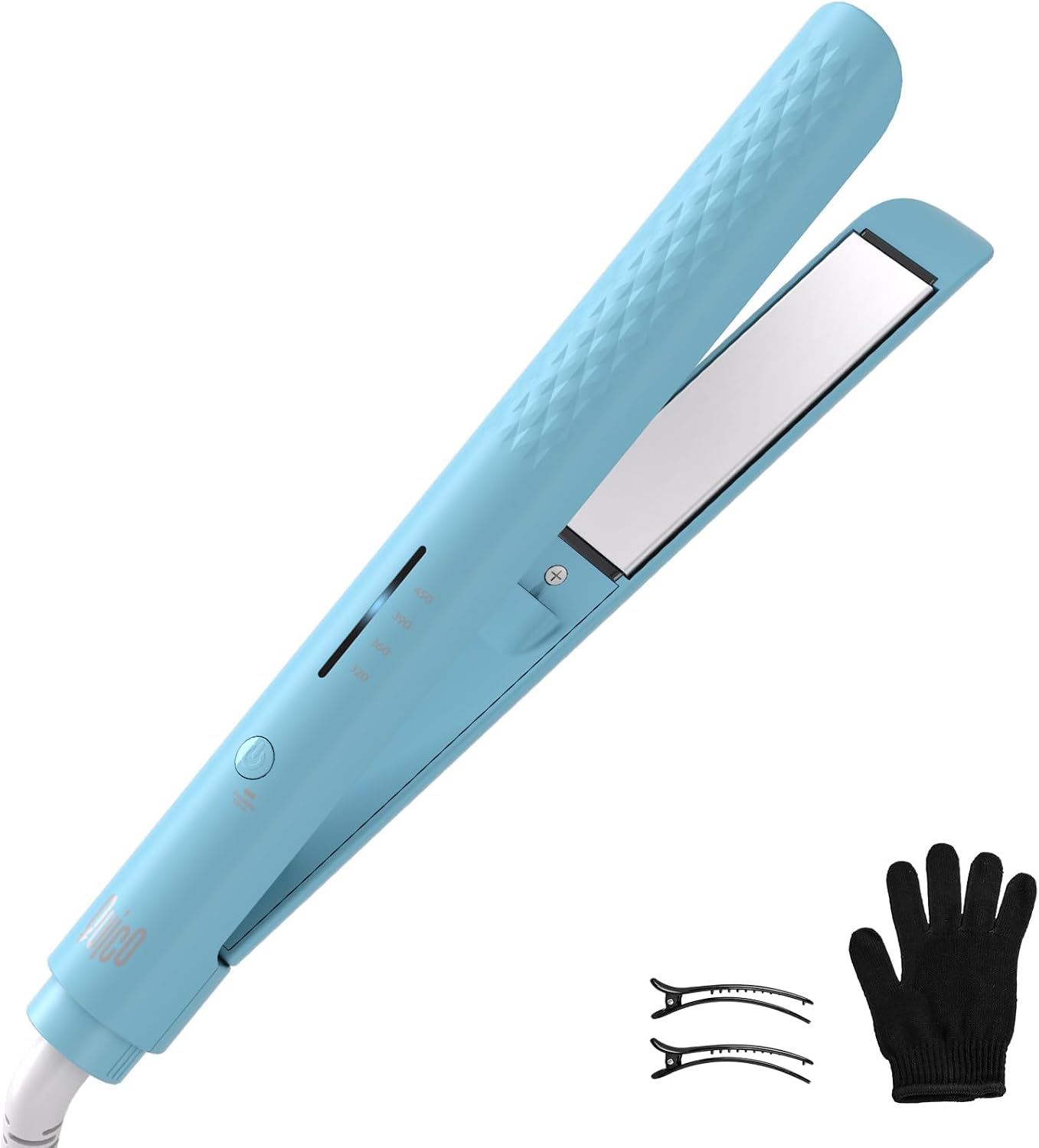 Quico Plancha para el cabello, alisadora de cabello de viaje global...