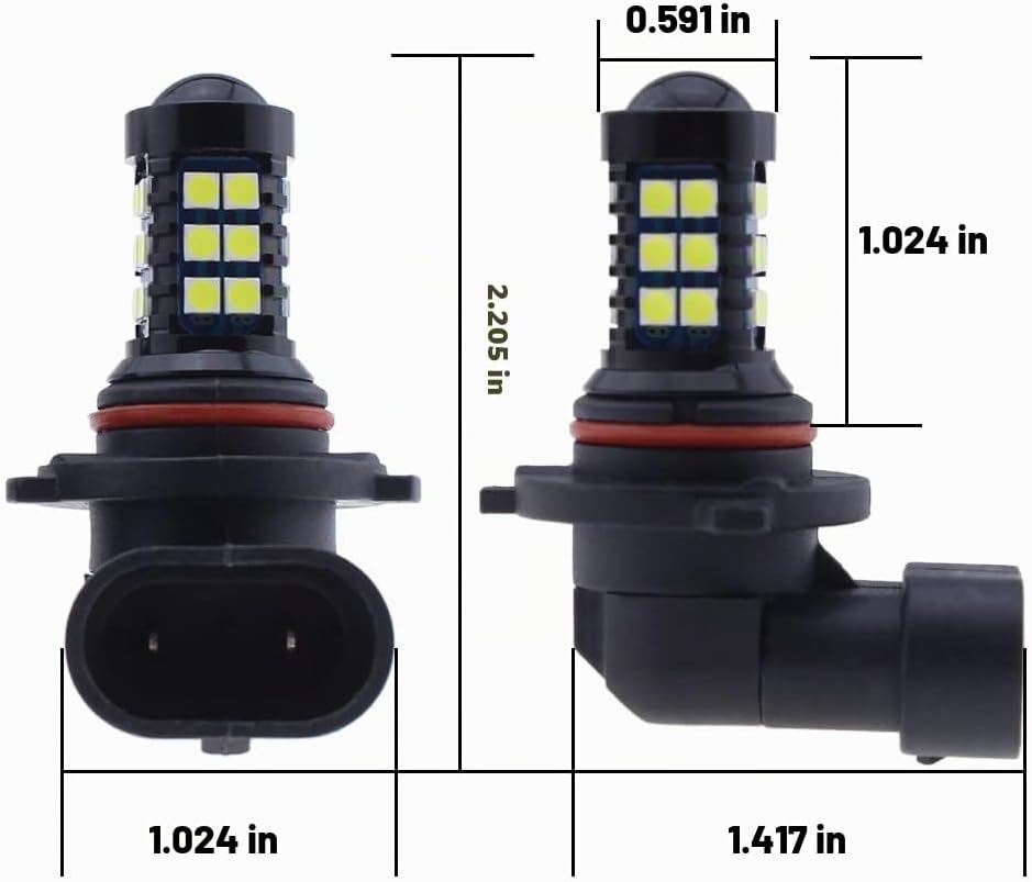 GLOFE Bombillas LED 9005 9006 HB3 HB4 de 6000 K, color blanco, H10...