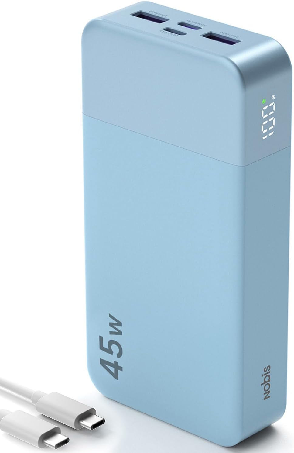 NOBIS Cargador portátil, banco de energía de 20000 mAh, carga rápid...