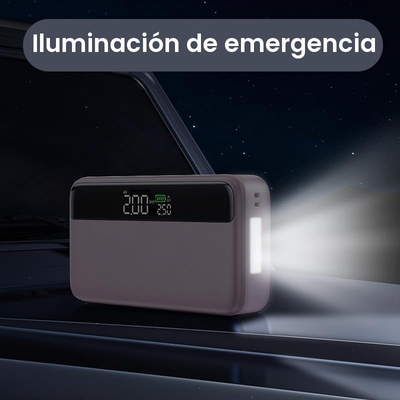 PD - Arrancador portátil de automóvil de 65 W con compresor de aire...