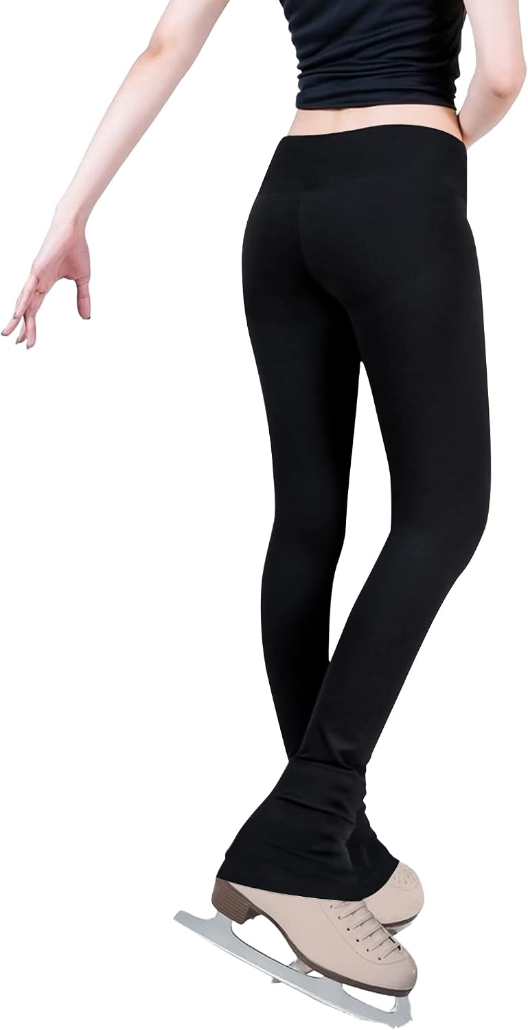 Nymphperi Pantalones de patinaje sobre hielo para niñas, leggings d...