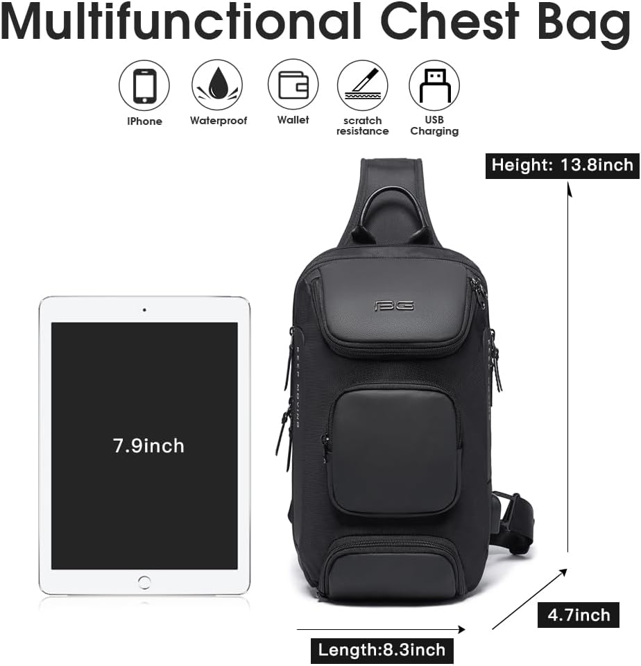 BANGE Bolso bandolera, mochila cruzada impermeable, bolsa de hombro...