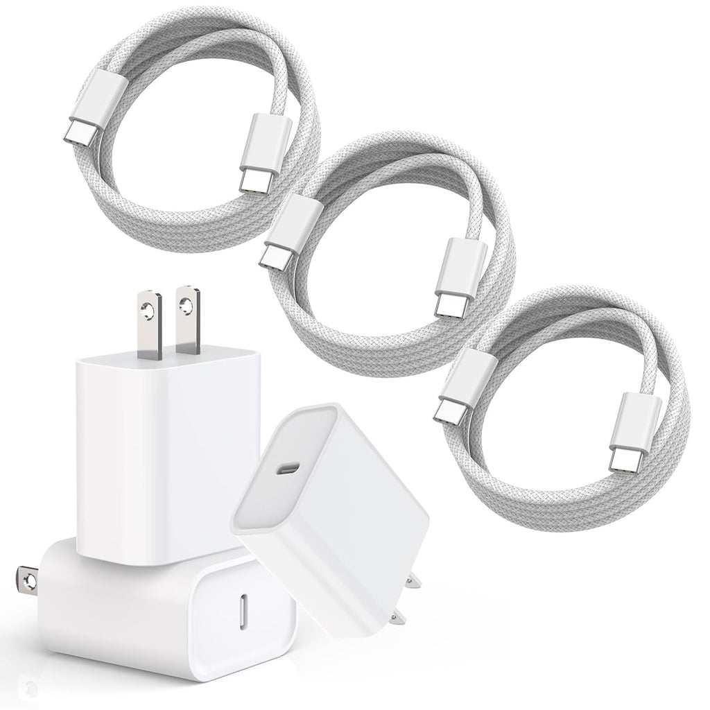 Cargador rápido para iPhone 17 16, paquete de 3 cargadores de 40 W...