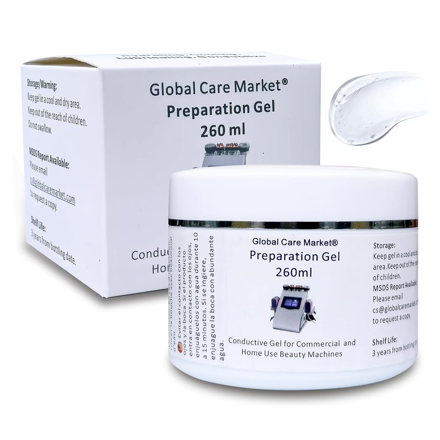 Gel conductor RF con ácido hialurónico para dispositivo facial de m...