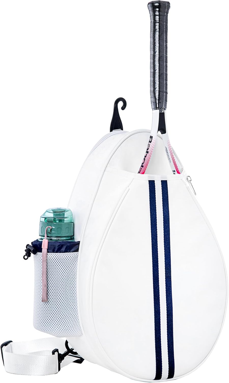 Uriyesobida Mochila de Tenis Cruzada de un Hombro de PU Blanco para...