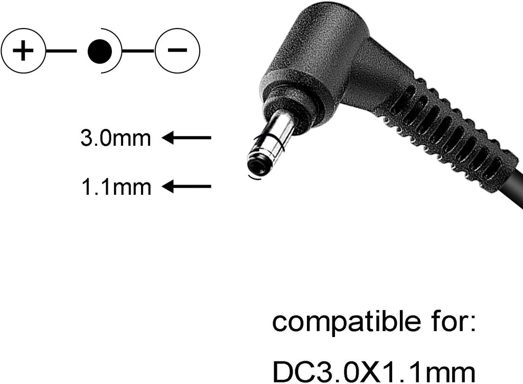 Cargador adaptador de corriente alterna de 65 W 19 V 3.42 A para Ac...